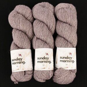 Sunday Morning DK Yarn 3 Skeins Bluefaced Leicester Masham Blend Color Shhh